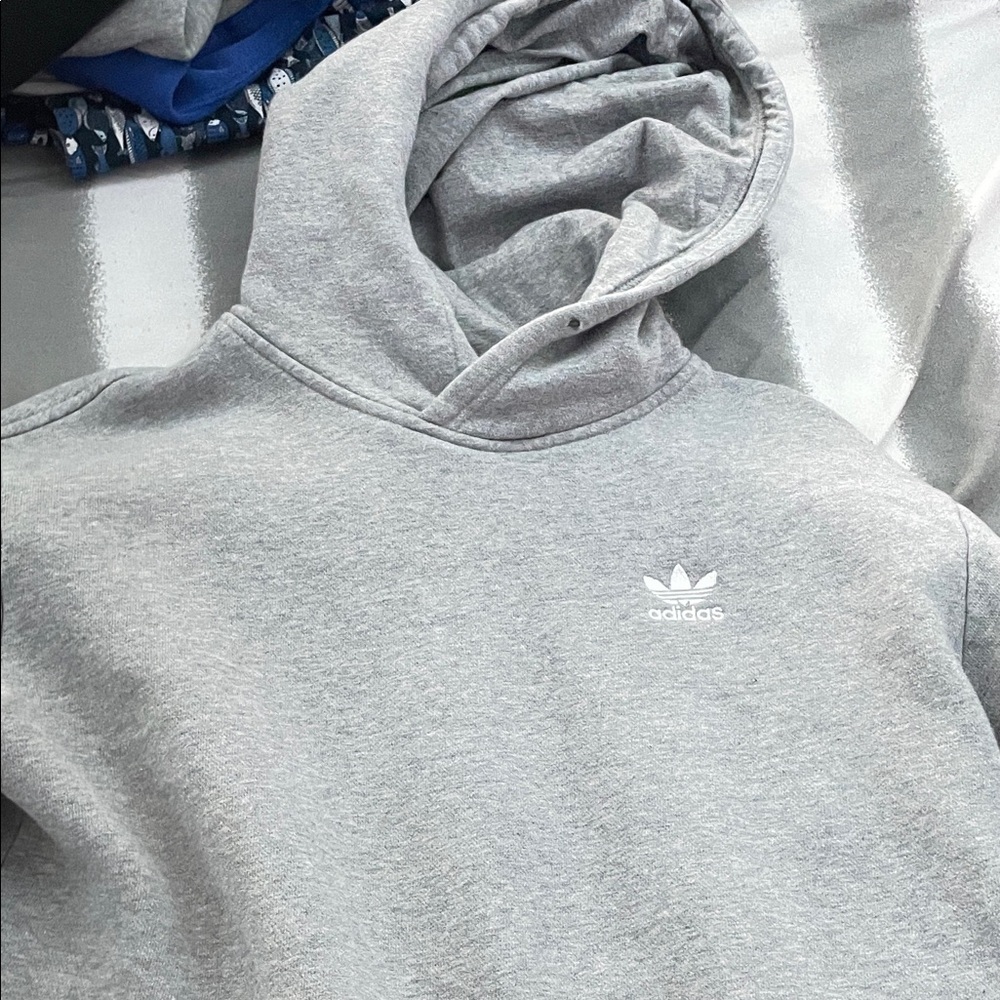 Adidas Light Gray Men's Hoodie